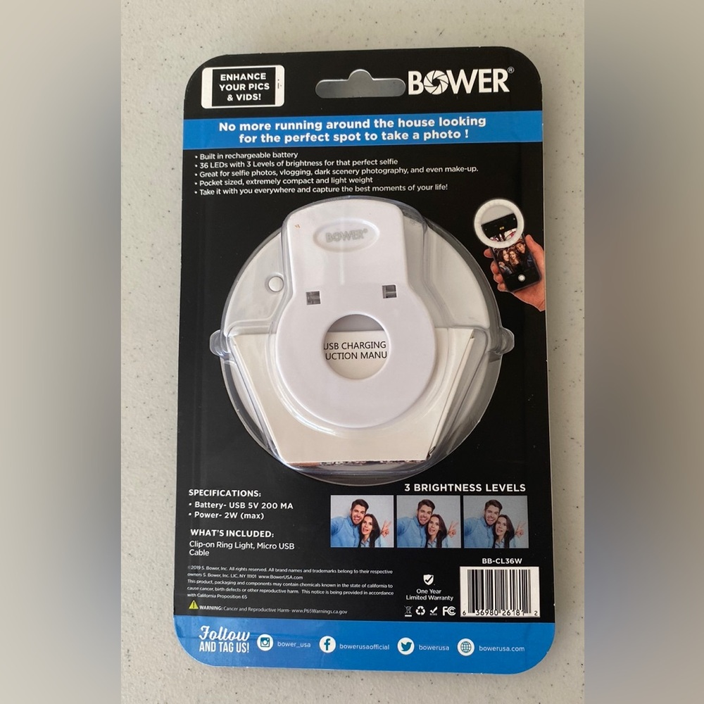 NEW BOWER CLIP ON RING LIGHT - Picture 3 of 3
